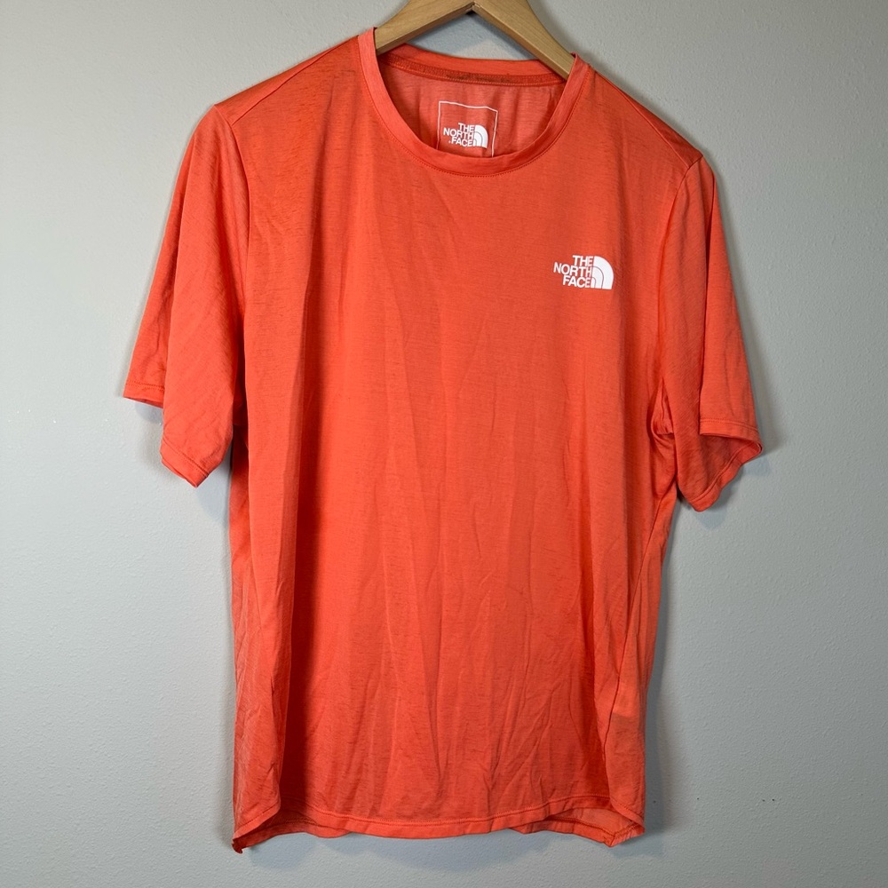 The North Face Women’s FlashDry Coral Pink Orange Active Short Sleeve Tee Shirt